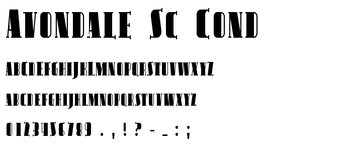 Avondale SC Cond font
